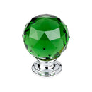 Top Knobs Green Crystal Knob 1 3/8 Inch  Base - Stellar Hardware and Bath 