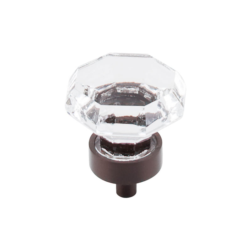 Top Knobs Clear Octagon Crystal Knob 1 3/8 Inch  Base - Stellar Hardware and Bath 