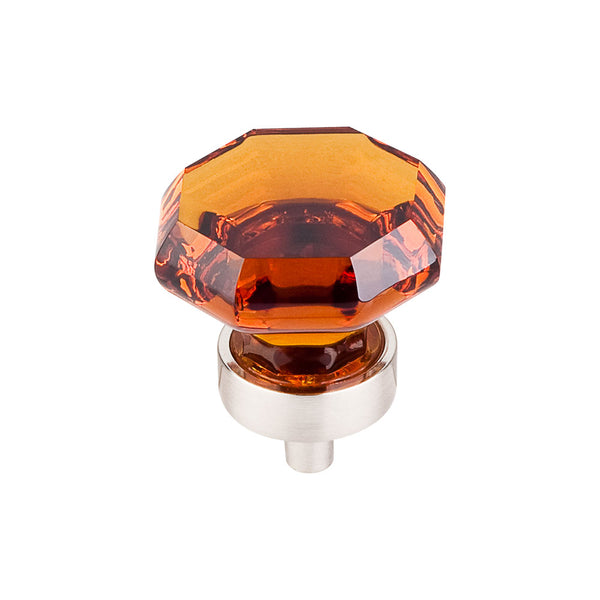 Top Knobs Wine Octagon Crystal Knob 1 3/8 Inch  Base - Stellar Hardware and Bath 
