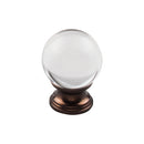Top Knobs Clarity Clear Glass Knob 1 3/8 Inch  Base - Stellar Hardware and Bath 