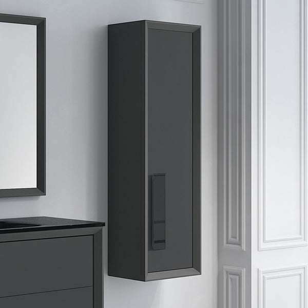 Lucena Bath Grey Décor Cristal Tall Unit - Stellar Hardware and Bath 