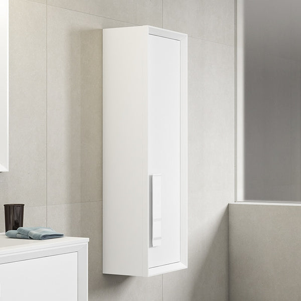 Lucena Bath White Décor Cristal Tall Unit - Stellar Hardware and Bath 