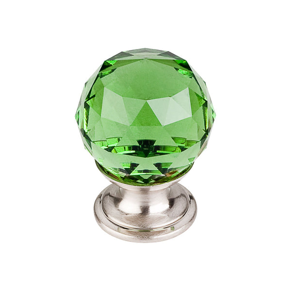 Top Knobs Green Crystal Knob 1 1/8 Inch  Base - Stellar Hardware and Bath 
