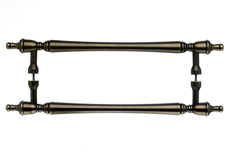 Top Knobs Somerset Finial Door Pull Back to Back 18 Inch - Stellar Hardware and Bath 