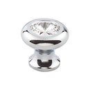 Top Knobs Hayley Crystal Knob Clear 1 3/16 Inch  Base - Stellar Hardware and Bath 