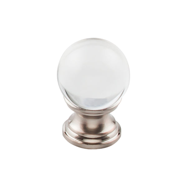 Top Knobs Clarity Clear Glass Knob 1 Inch  Base - Stellar Hardware and Bath 