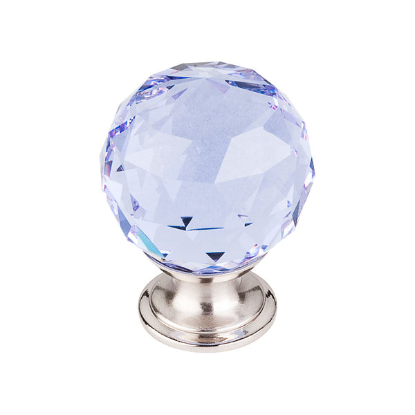 Top Knobs  Blue Crystal Knob 1 3/8 Inch  Base - Stellar Hardware and Bath 